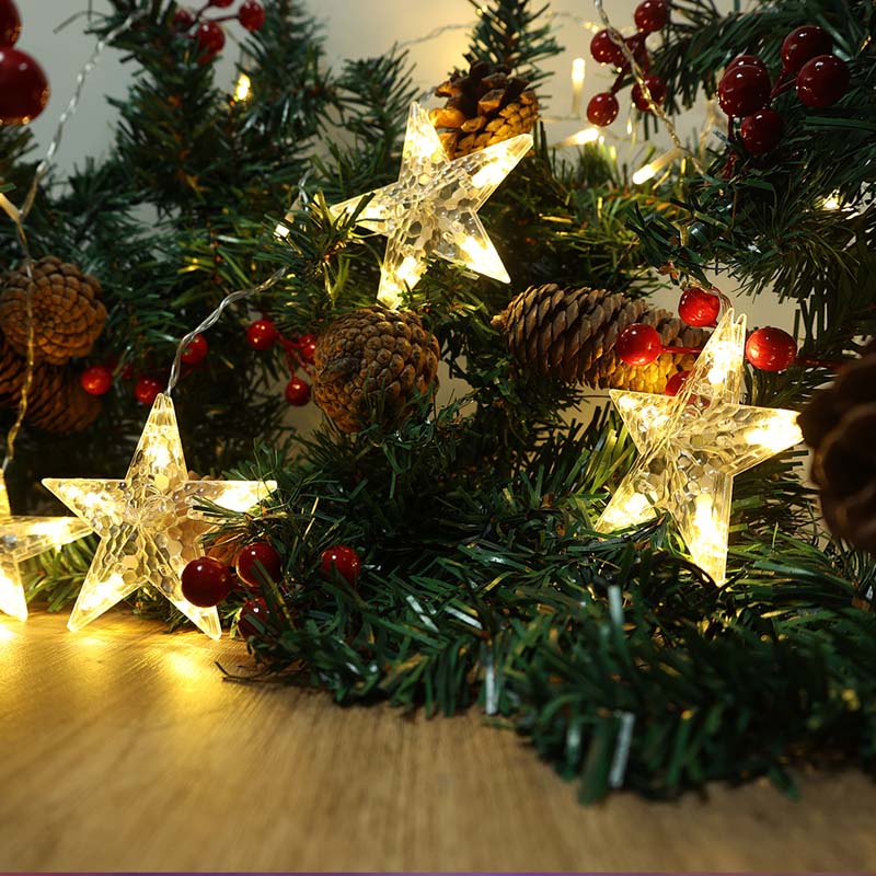 Lampu Led 2.5m Bentuk Bintang Untuk Dekorasi Kamar Tidur / Liburan