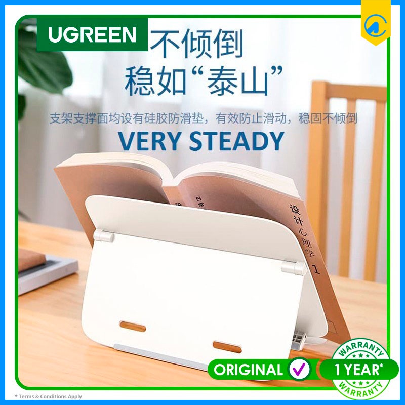

Ugreen 70587 Dekstop Book Stand / Book Reading Stand White
