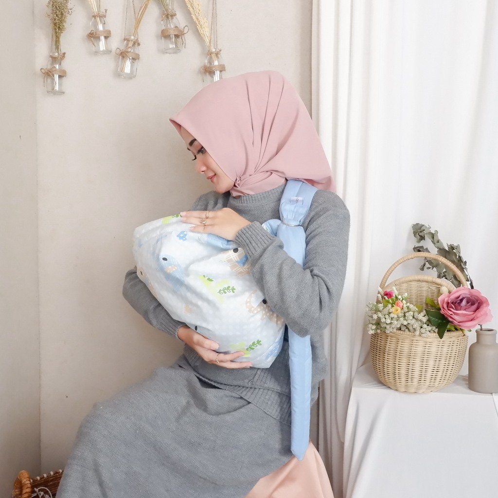 Gendongan Bayi Modern Premium Ring Sling Samping Kain Lebar Lapisan Padding Empuk Merek Ndollolo