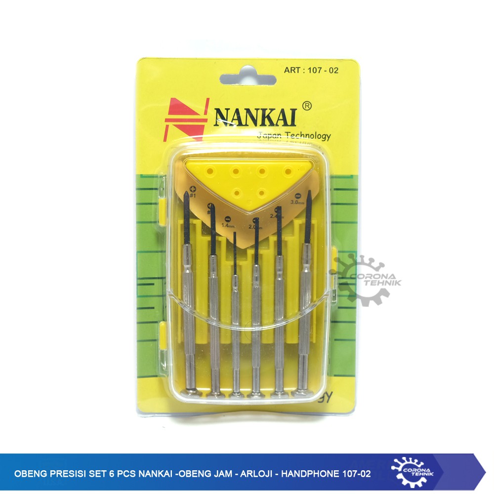 Obeng Presisi Set 6 Pcs Nankai -Obeng Jam - Arloji - Handphone 107-02