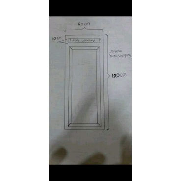 Kusen jendela aluminium custom 120x50