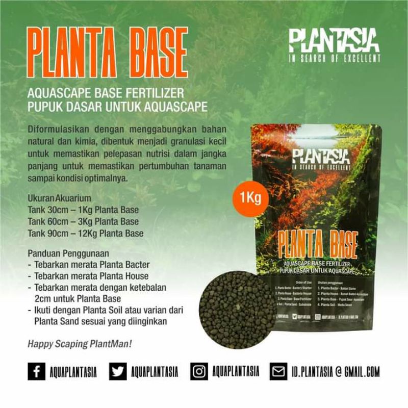 Pupuk Dasar Aquascape Plantasia Planta base 1kg
