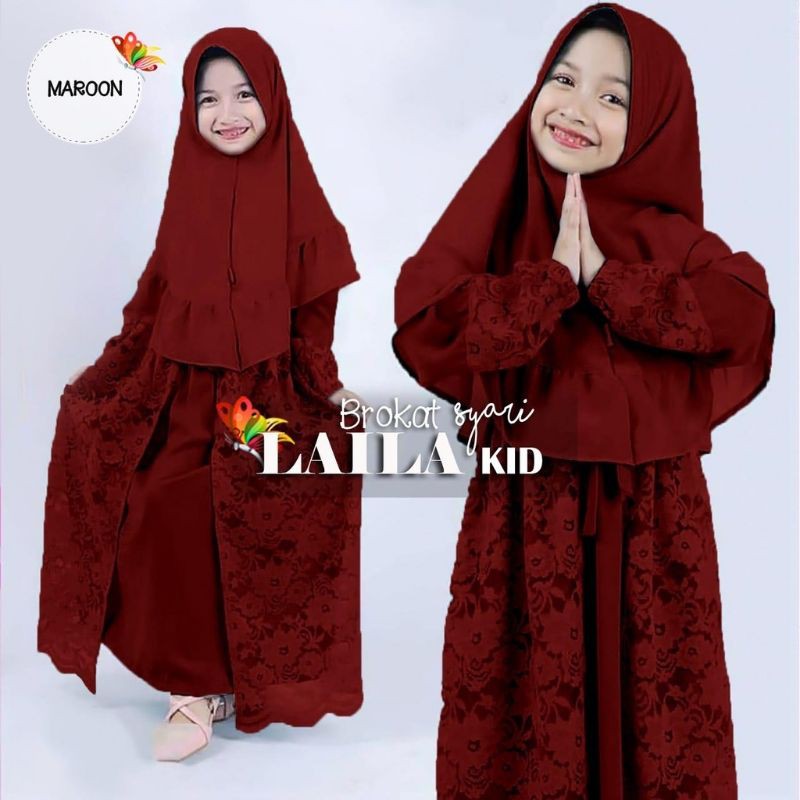 Kid Gamis Syari Brukat Laila