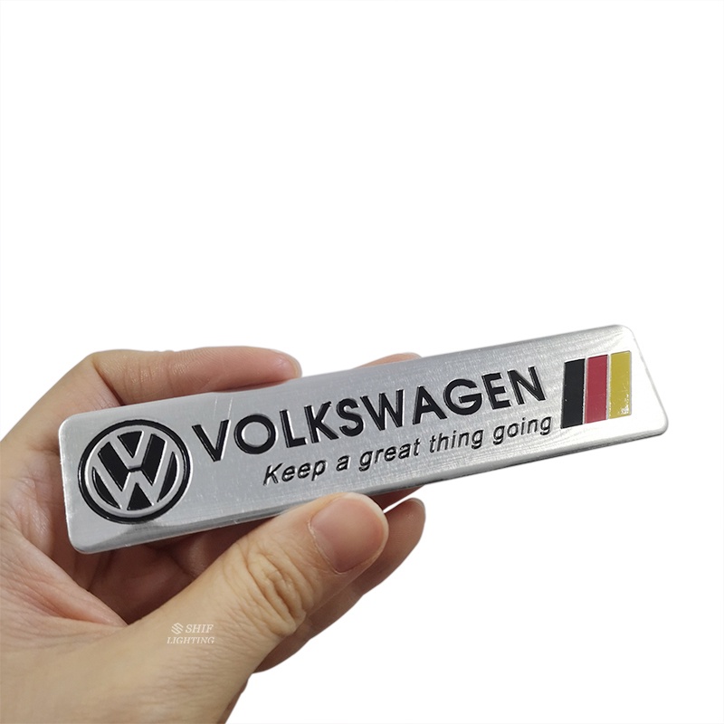 1pc Stiker Emblem Logo Volkswagen Bahan Aluminum Untuk Bagasi Belakang Mobil VW Volkswagen