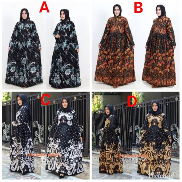 Gamis batik jumbo busui