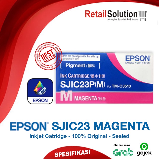 Cartridge Epson TM-C3510 / TMC3510 Original - SJIC23 / SJIC23P Magenta