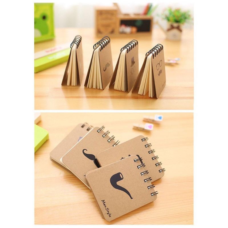 Note Book Buku Tulis Catatan Kecil Polos Topi-Kumis-Emo 70Lbr