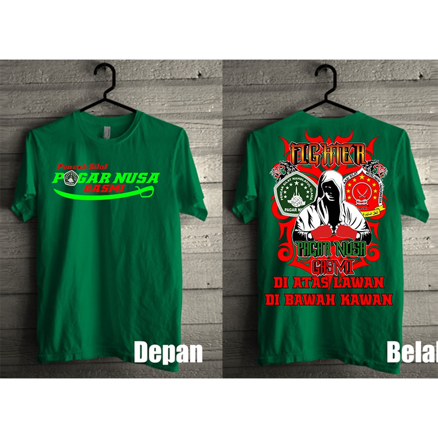 Kaos Pagar Nusa Fighter Pagar Nusa Gasmi-Kaos Hijau