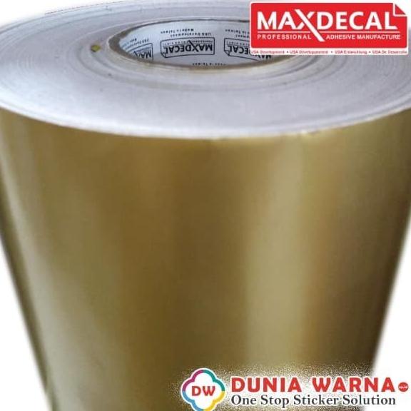 

Vinyl Dasaran Cutting MAX DECAL Gold Gloss Emas Metalik 60 cm ROLL