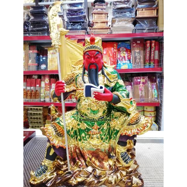 Patung kwan kong pegang buku 1691 snc A