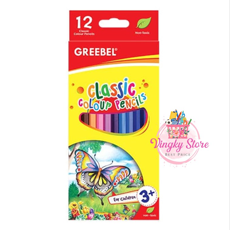 

Pensil Warna Classic 12 warna Greebel