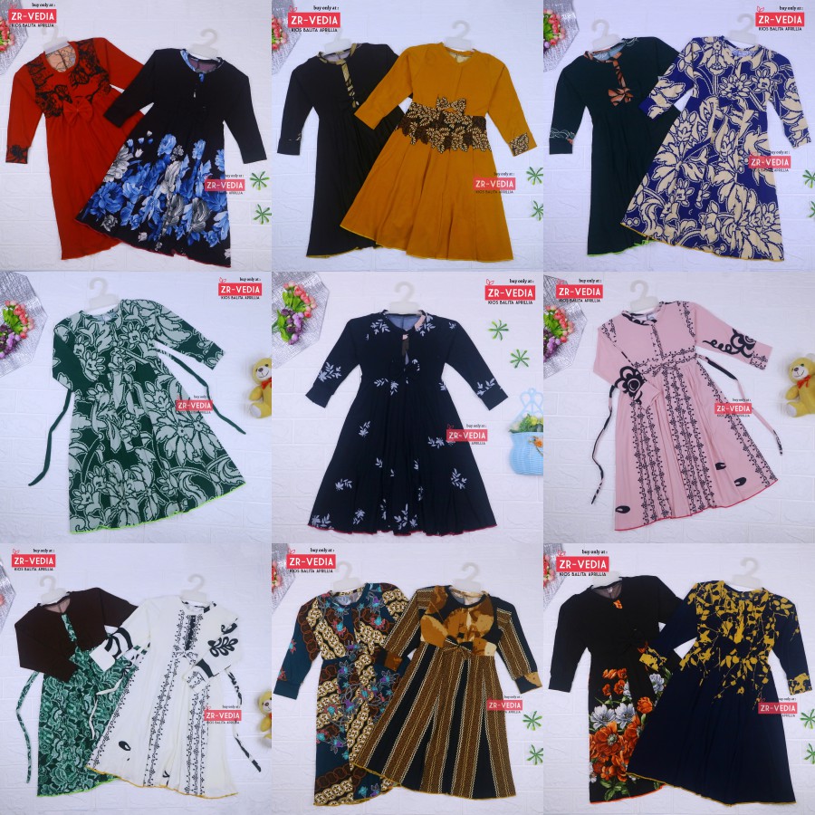 Gamis Pita Uk. 3-4 Tahun  / Gamis Muslim Ngaji Murah Lengan Panjang Perempuan Cewek