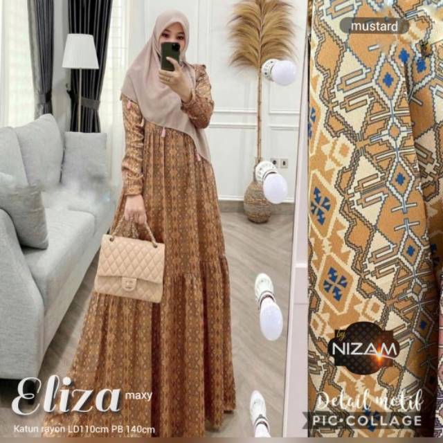 Terbaru  Eliza Maxy Dress Gamis Murah by Nizam