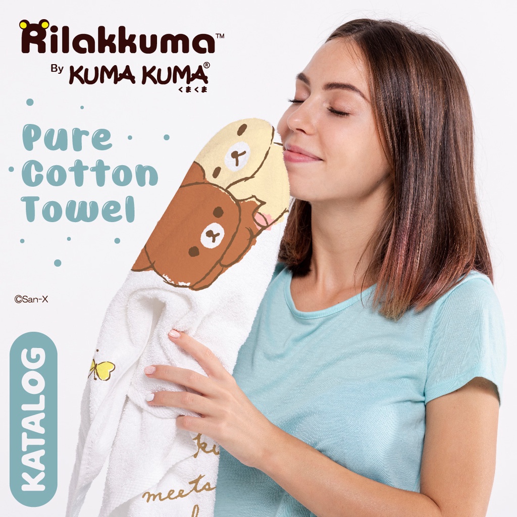 Kuma Kuma Handuk Pure Cotton Rilakkuma