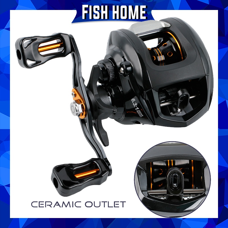 Reel pancing 12+1 BB Castiing Fishing Reel dengan gear ratio tinggi 6.3:1 Dan Metal Handle untuk alat pancing air tawar Gulungan Pancing