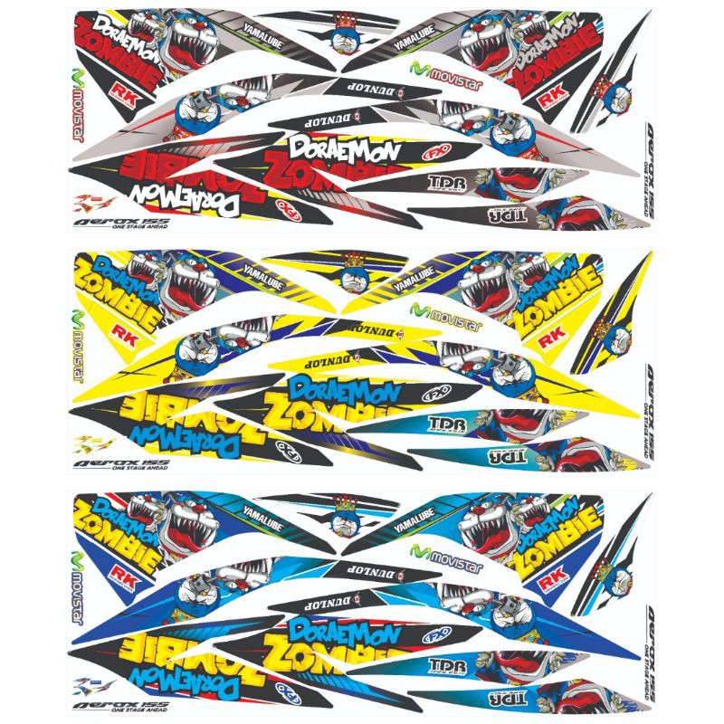 Striping Aerox 155 Variasi Yamaha Sticker Stiker Skotlet Scotlite Motor Skotlet L Sco