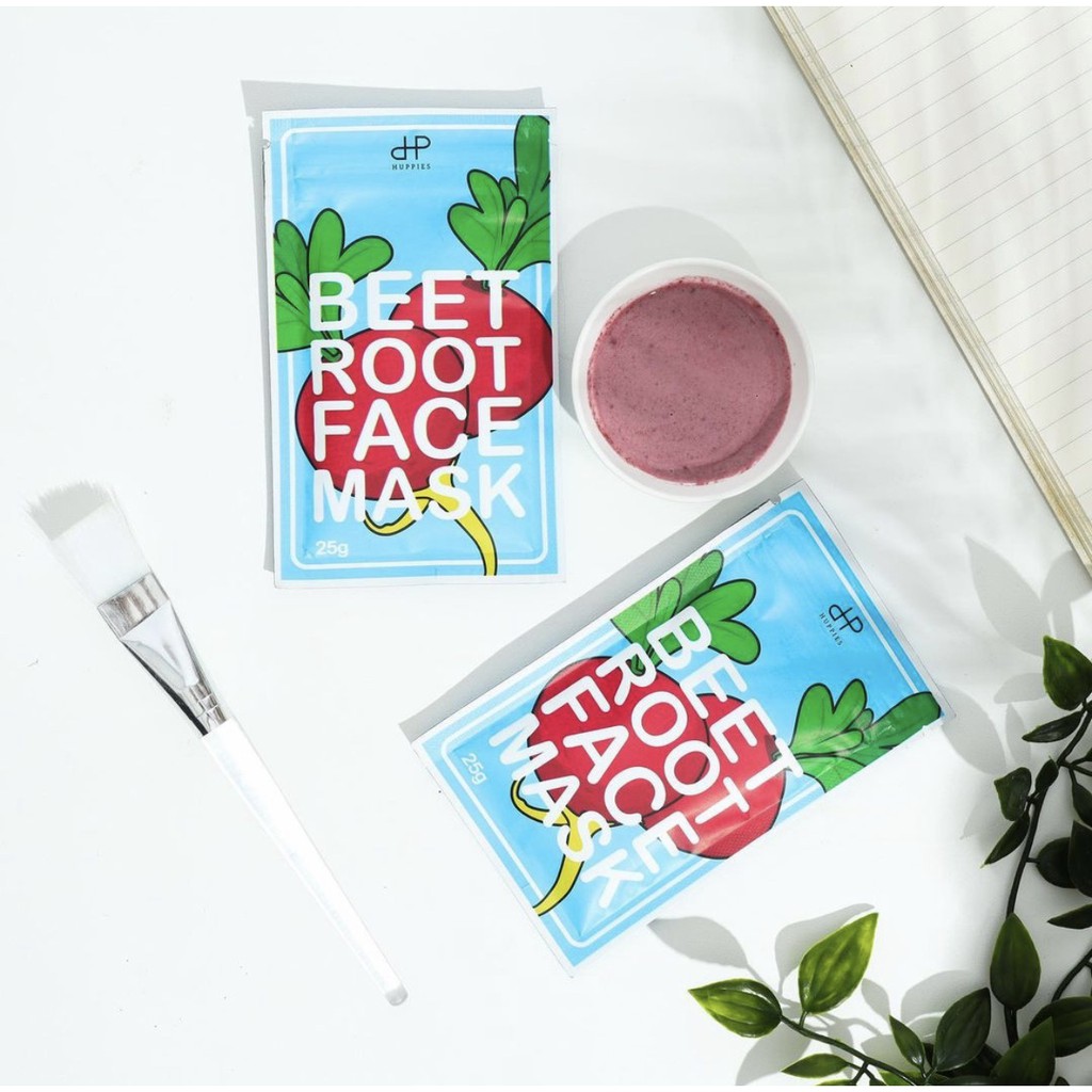 [HUPPIES.ID] BEET ROOT FACE MASK - BPOM / CLAY MASK / ZIP LOCK