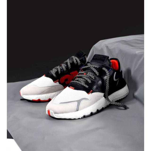 Adidas nite jogger x 3m "core black red"