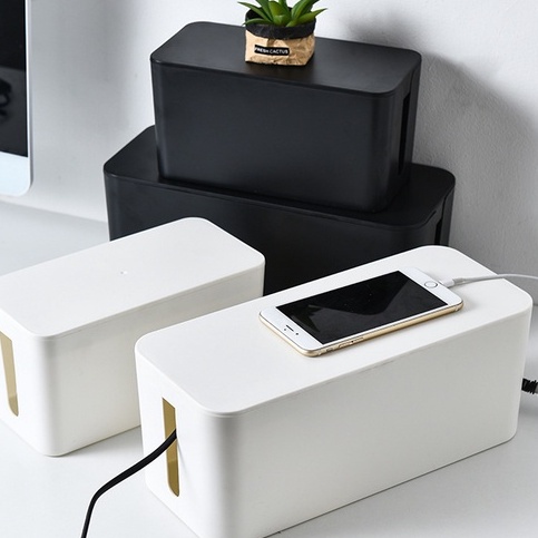 Kotak Organizer Kabel Doff Minimalis Charger Wire Cable Management Box - Kotak Kabel - Kotak Charger