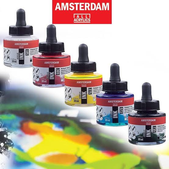 

acrylic ink amsterdam 30 ml satuan warna kumplit