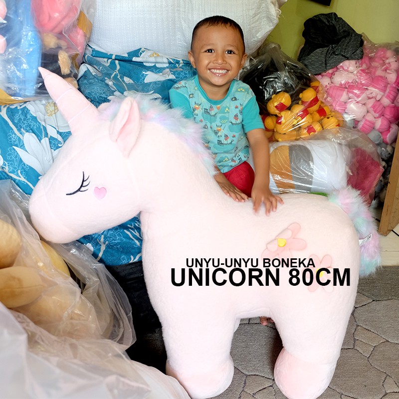 Boneka Unicorn Kuda Big giant animal pony besar 85cm