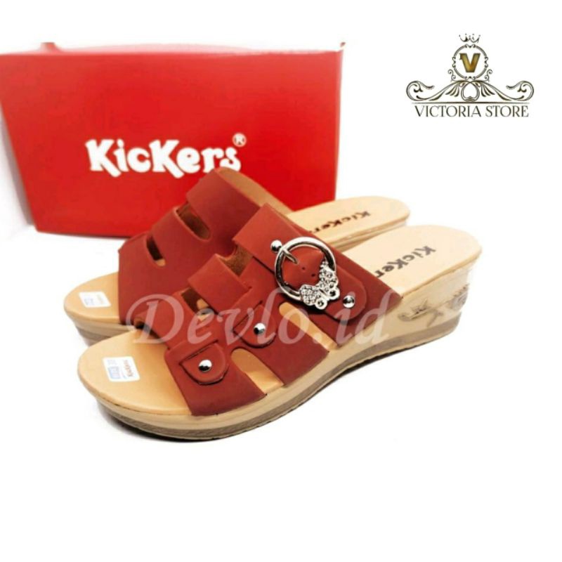 Sandal Wedges Wanita Kickers Sandal Wanita Kikinian Terlaris Sandal Sendal Wanita Terbaru 2022