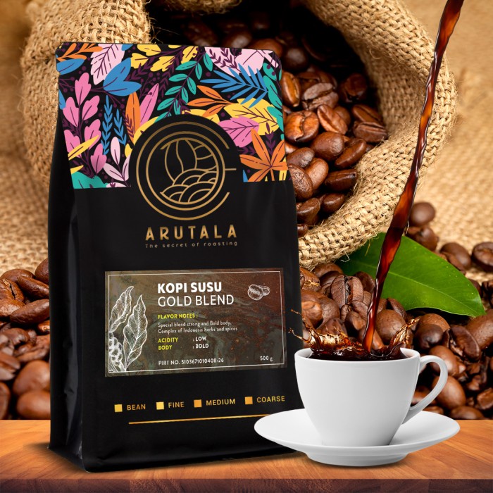 

H2J0U12J1U Arutala Kopi Susu Gold Blend 500 Gram - Biji Hyh01Yjj