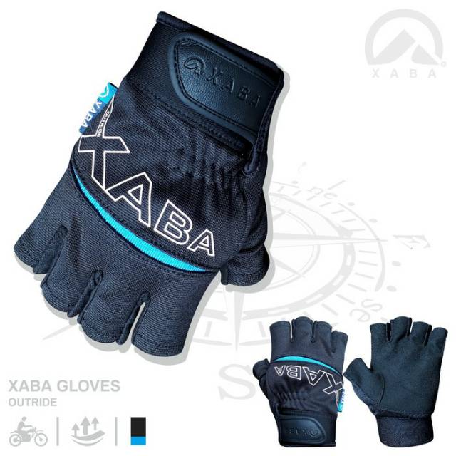 Sarung tangan sepeda motor gloves xaba outride half finger glove sports gloves