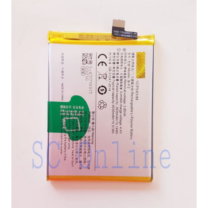 Baterai Original Vivo Y91C 1820 / Y91 1816 / Y1S 1929 / 1817 / 1811 Batre Batrai