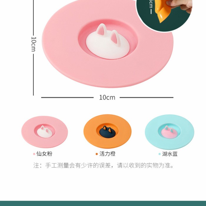 Cute Silicone Glass Lid / tutup gelas silikon dengan boneka