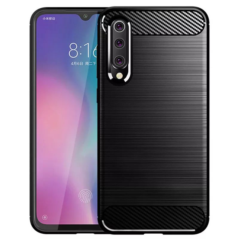 Softcase Ipaky Carbon Xiaomi Mi 9 SE Soft Case Brushed Carbon Case Xiaomi Mi 9SE