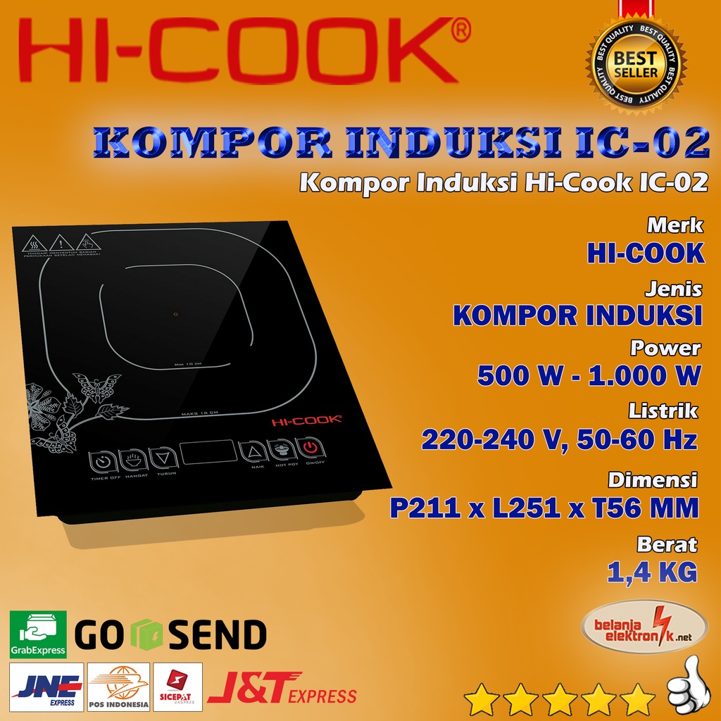 KOMPOR INDUKSI HI-COOK IC-02 INDUCTION COOKER KOMPOR LISTRIK LOW WATT