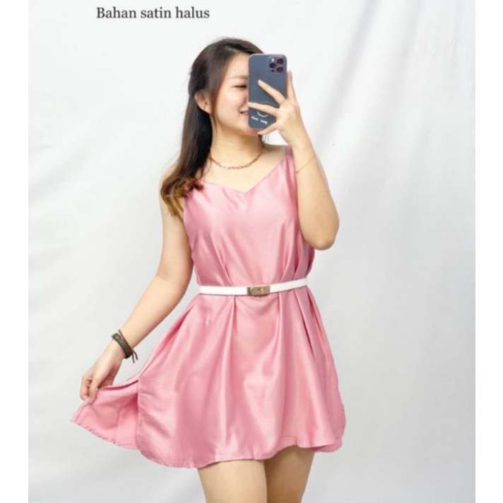 A425 Tanktop Satin Mini Satin Dress Tank top