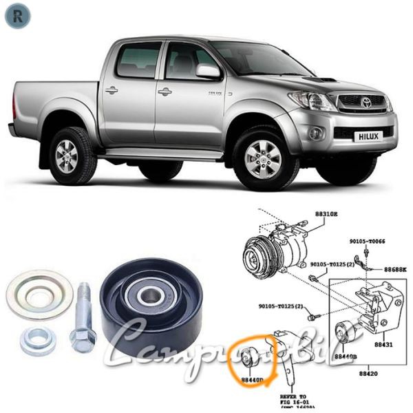 Ready Bearing Tensioner Fan Belt Toyota Hilux Diesel 2005 2014 Shopee Indonesia
