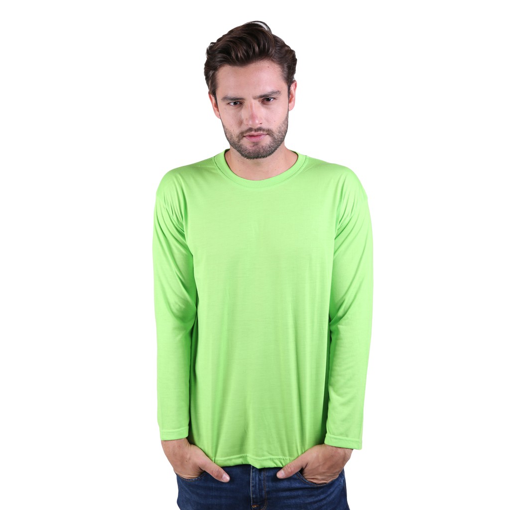 Kaos Lengan Panjang Polos Pria / Men Basic Long Sleeved Tshirts - Banyak Pilihan Warna PLS (COMB)