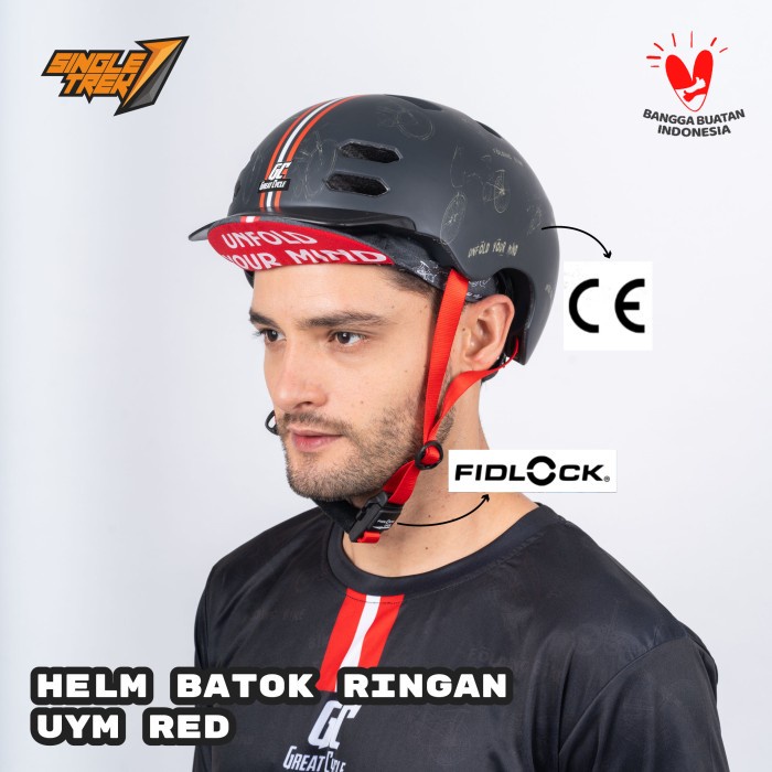 Helm Sepeda Singletrek1 CitiBike Teringan no.1 di DUNIA HBR UYM RED