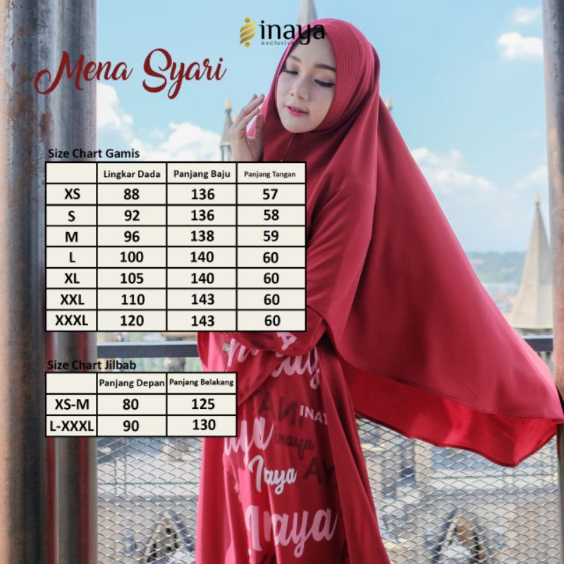 Gamis mena syar'i By Inaya (PO)