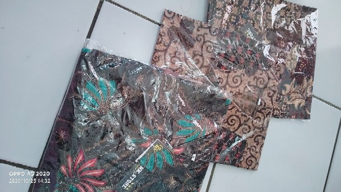 Kemeja Batik Pria Lengan Panjang Size M L Xl Xxl  Bswart Batik Hrb026 Kenongo Hem Panjang Padi