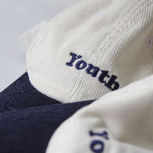 Mildness - Topi Corduroy Baseball Caps Hat Vintage Youth Premium Navy Broken White