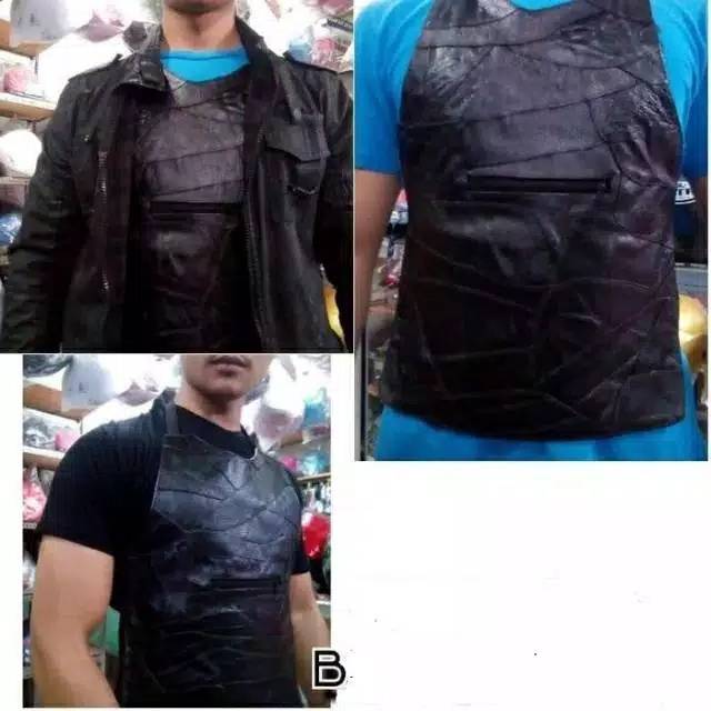 Rompi kulit pelindung dada bermotor +rompi kulit 100%asli garut