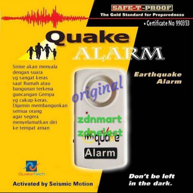 Alarm gempa sensor gempa detector quake alarm sensor getaran alarm getar earthquake alarm gempa bumi