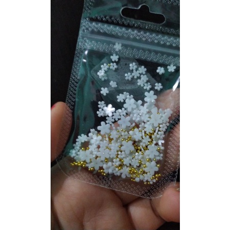 BUNGA AKRILIK NAIL ART SNOWY BUNGA AKRILIK KUKU PALSU BUNGA AKRILIK SATU KANTUNG