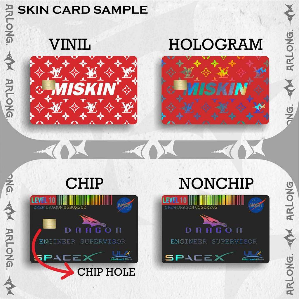 Hologram Skin Card / Skin Kartu / Sticker Kartu ATM Chip &amp; Nonchip Hologram Naruto / Sasuke / Akatsuki - Stiker Anti Air