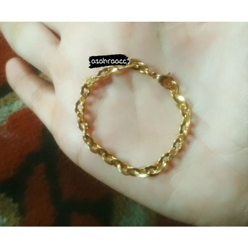 gelang anak titanium motif nuri kaca