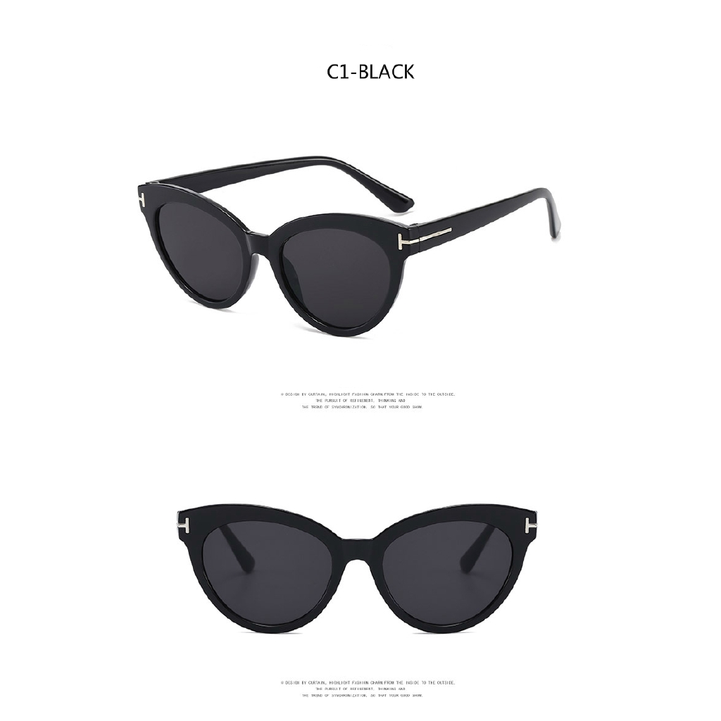 European and American retro trend ins men and women street shooting cat eye sunglasses