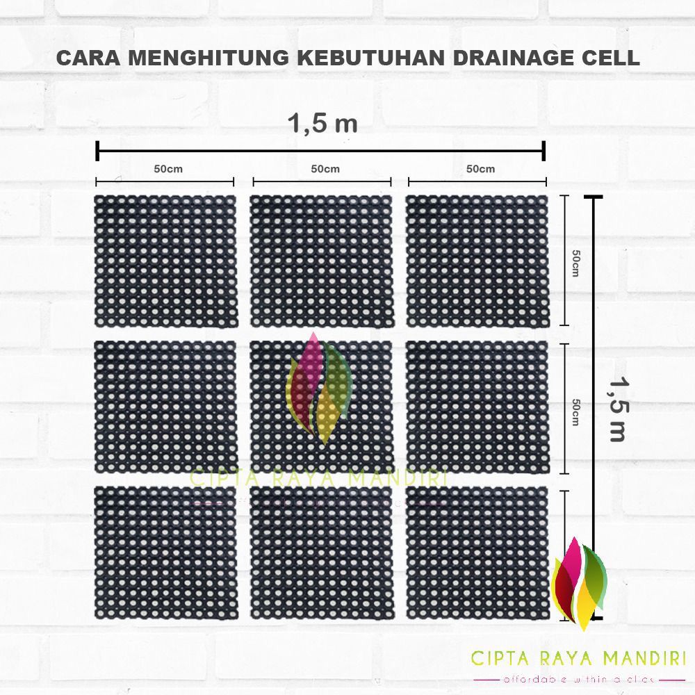 Drainase Rumput Sintetis / Tatakan Rumput Sintetis 50x50cm