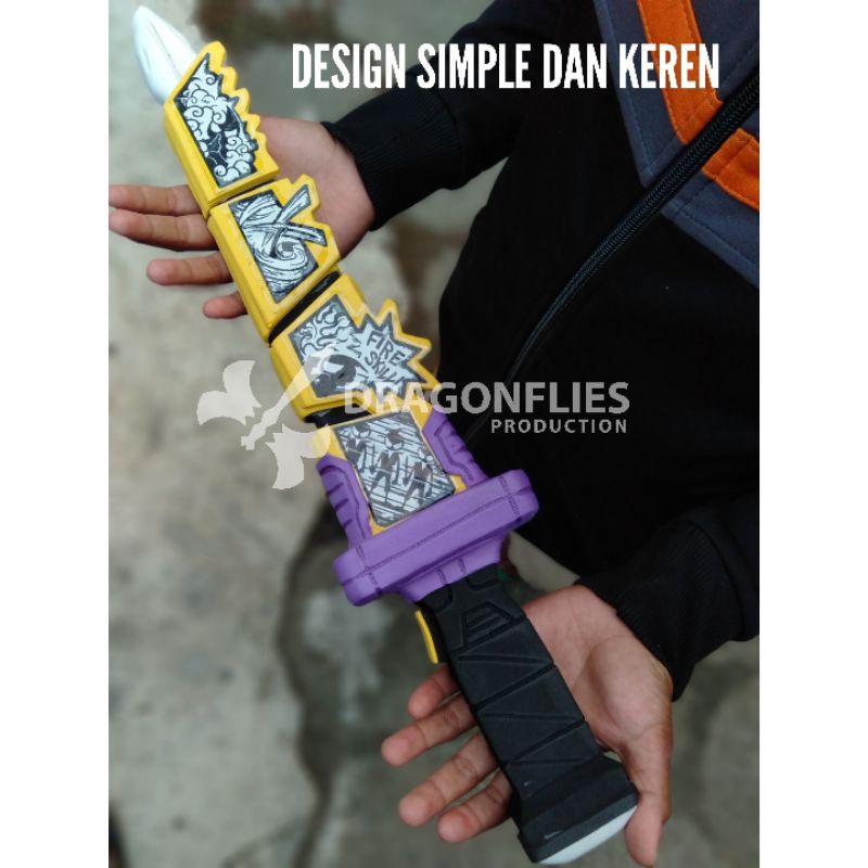 MAINAN DX 4KOMA NINPOUTOU PEDANG NINJA KAMEN RIDER BUILD HANDMADE
