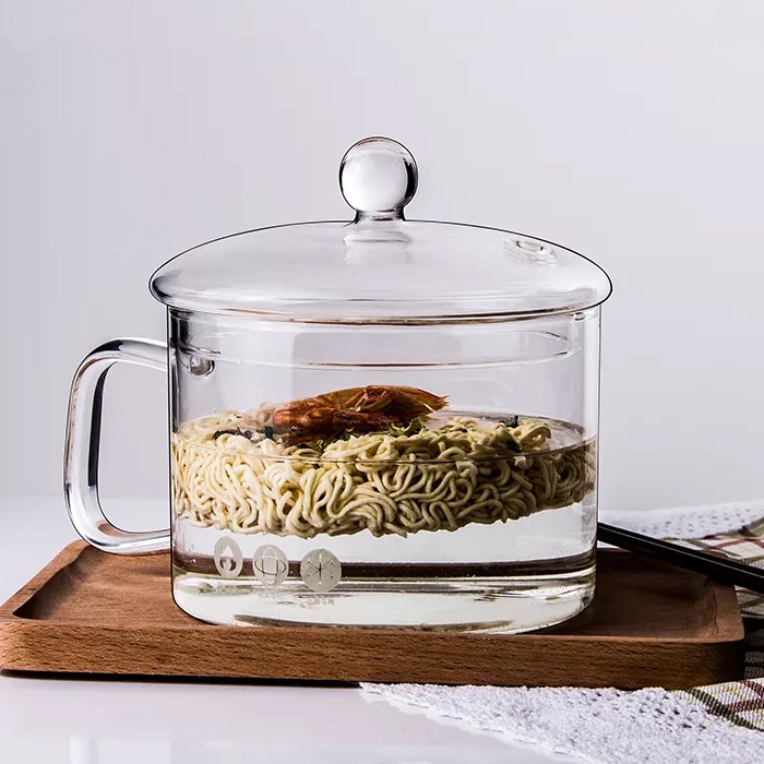 Panci Gagang Panci Kaca Panci Sop Tutup Kaca Tahan Panas Panci Masak Mie