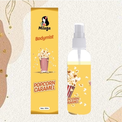 GEN - [BPOM] Parfum Body Mist Milofa Popcorn Caramel 100ml Premium / Parfum Popcorn Caramel 100ml Unisex / Parfum Popcorn Caramel Wangi Tahan Lama