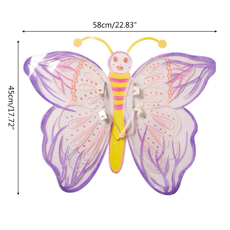 Mary LED Untuk Sayap Kupu-Kupu Sayap Peri DIY Kerajinan Kit Gadis Sekolah Untuk Bermain Kostum